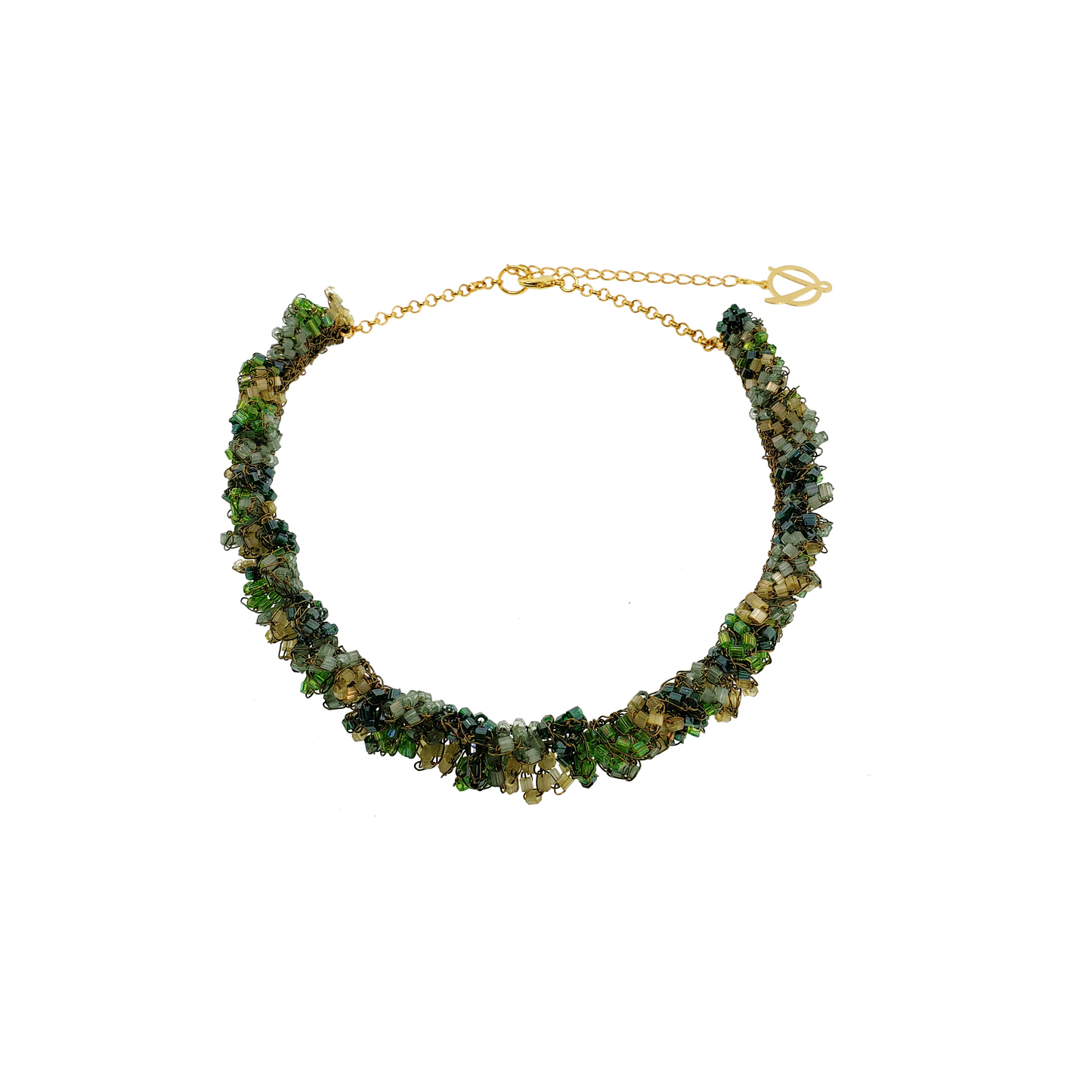 Colar de Crochê Fru-fru Verde Mistic Forest