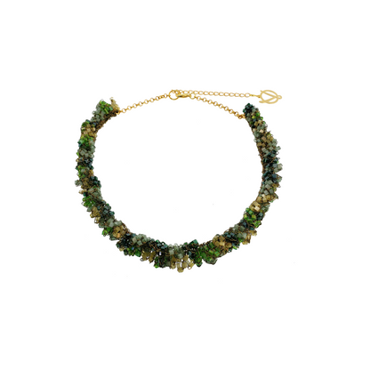 Colar de Crochê Fru-fru Verde Mistic Forest