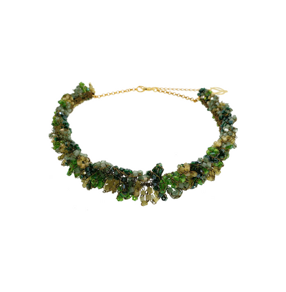 Colar de Crochê Fru-fru Verde Mistic Forest