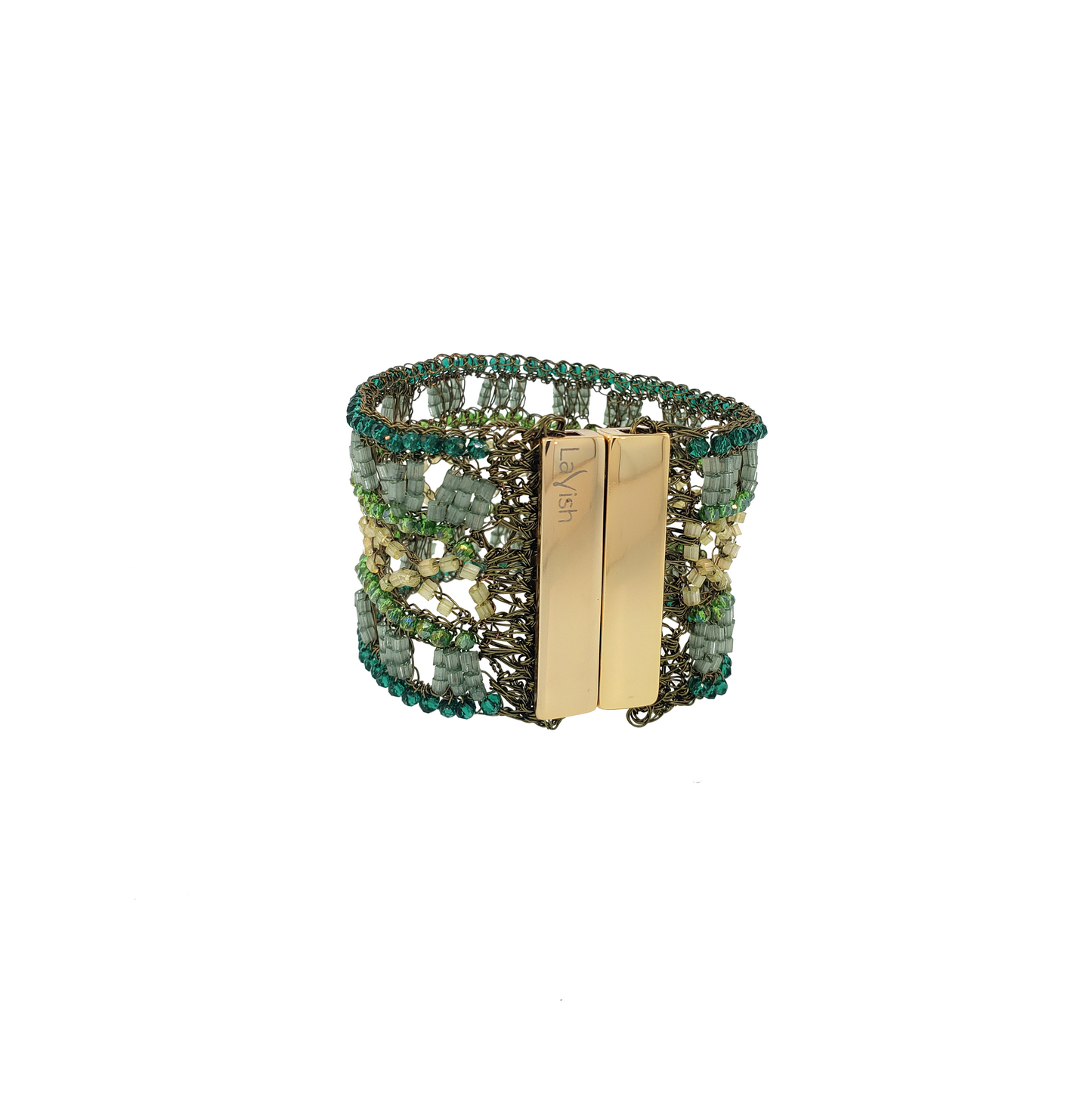 Bracelete de Crochê Guaiuvira Verde Mystic Forest