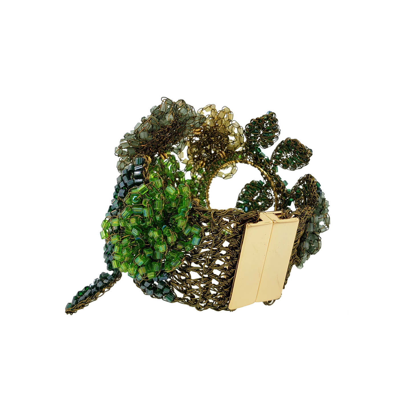 Bracelete de Crochê Jequitibá Verde Mistic Forest