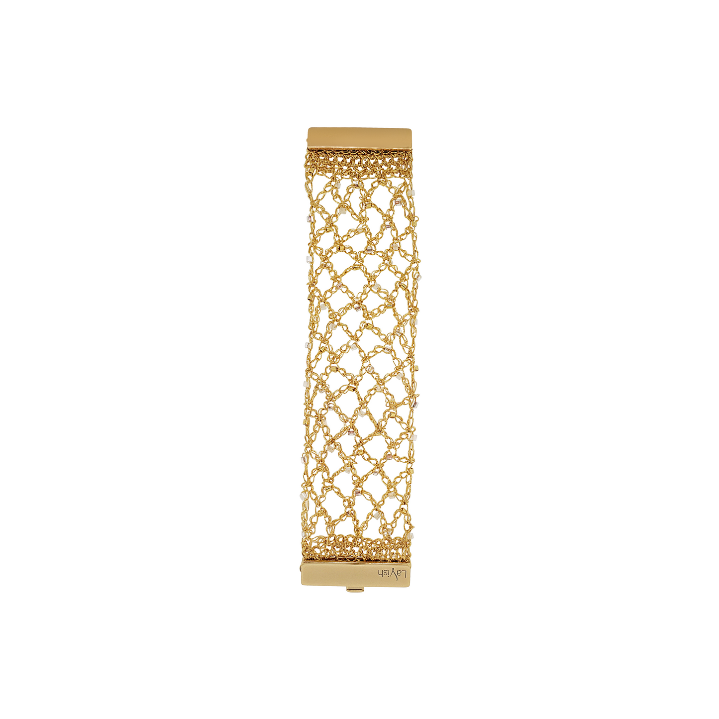 Bracelete de Crochê Rede com Cristais Mystic Forest