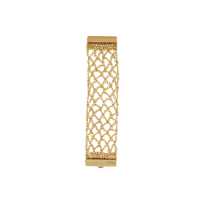 Bracelete de Crochê Rede com Cristais Mystic Forest