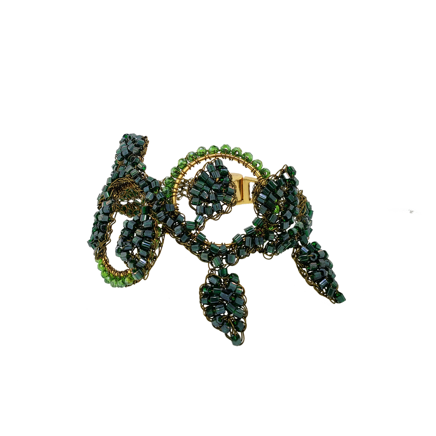 Bracelete de Crochê Zollernia Verde Mistic Forest