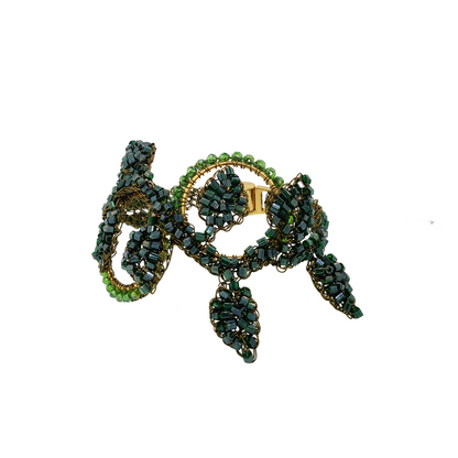 Bracelete de Crochê Zollernia Verde Mistic Forest