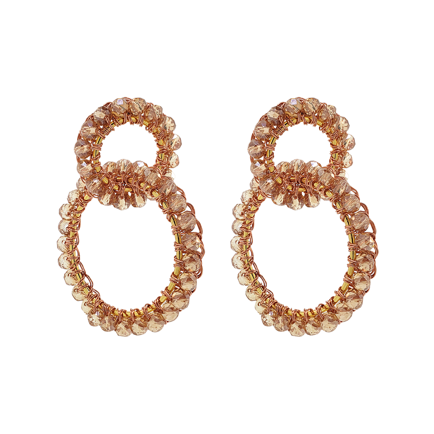 Brinco de Crochê Argolas Nude Mystic Forest
