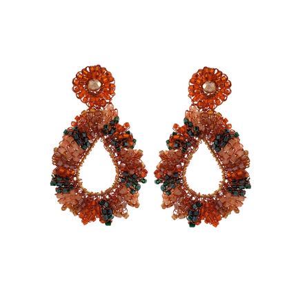 Brinco de Crochê Passuaré Laranja Mistic Forest