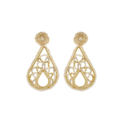 Brinco de Crochê Raizes Branco Mystic Forest