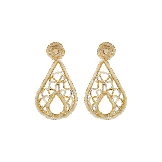 Brinco de Crochê Raizes Branco Mystic Forest