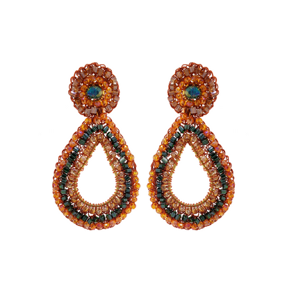 Brinco de Crochê Sapuva Laranja Mystic Forest