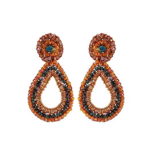 Brinco de Crochê Sapuva Laranja Mystic Forest