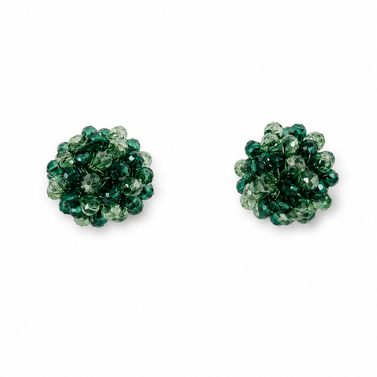 Brinco de Crochê Dome Post Mix Green