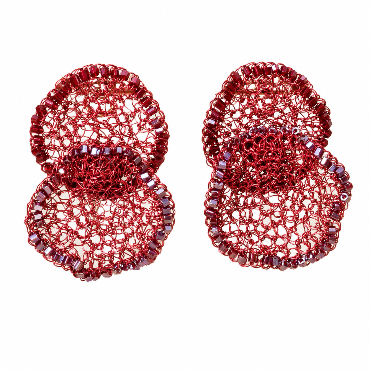 Brinco de Crochê Jasmine Duo Infinite Love - Burgundy