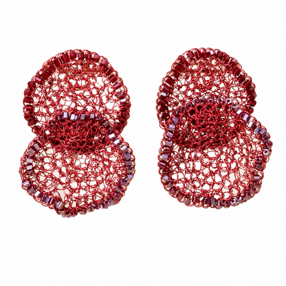 Brinco de Crochê Jasmine Duo Infinite Love - Burgundy