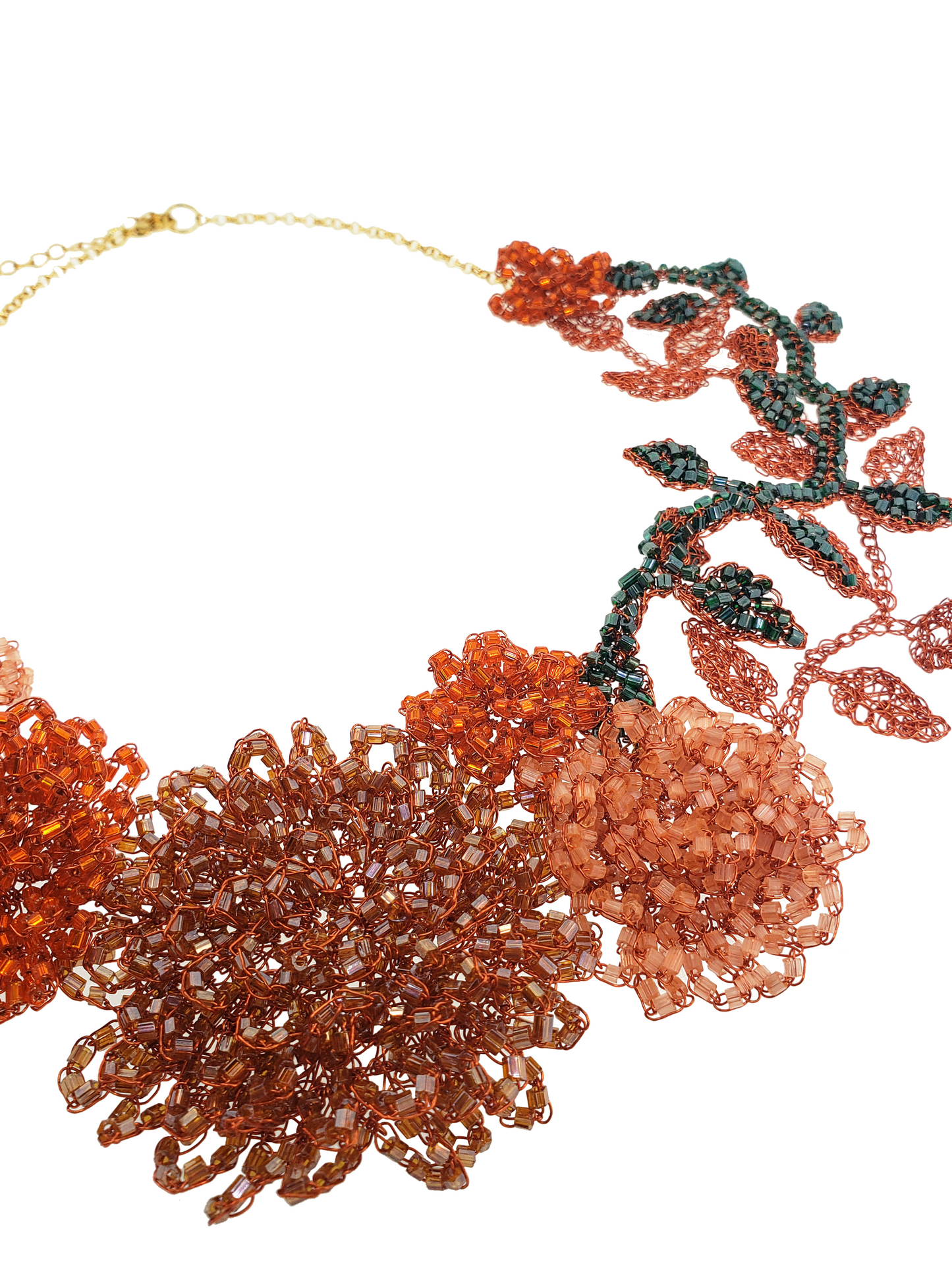 Colar de Crochê Amazonia Laranja Mistic Forest