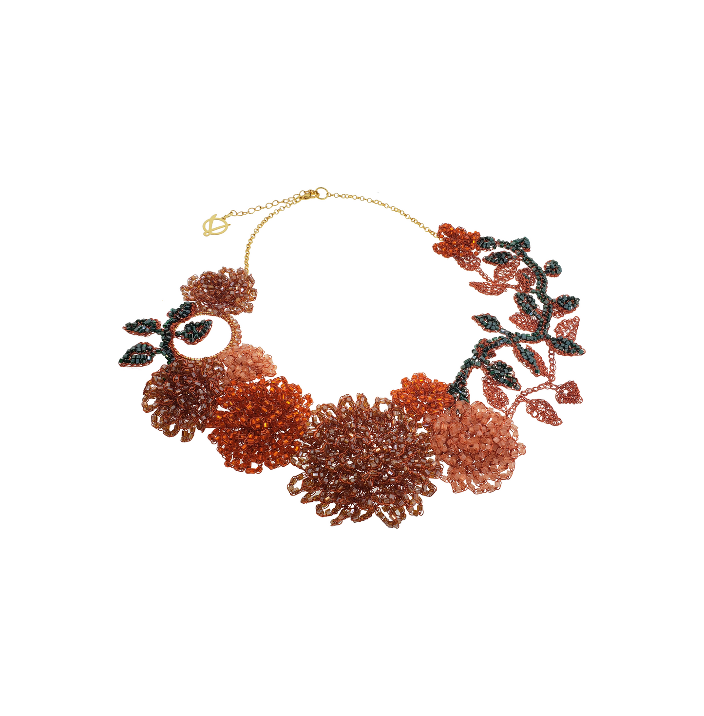 Colar de Crochê Amazonia Laranja Mistic Forest