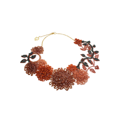 Colar de Crochê Amazonia Laranja Mistic Forest