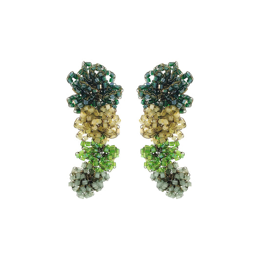 Brinco de Crochê Earcuff Verde Mystic Forest