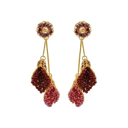 Brinco de Crochê Copo de Leite Duo Vermelho Mystic Forest