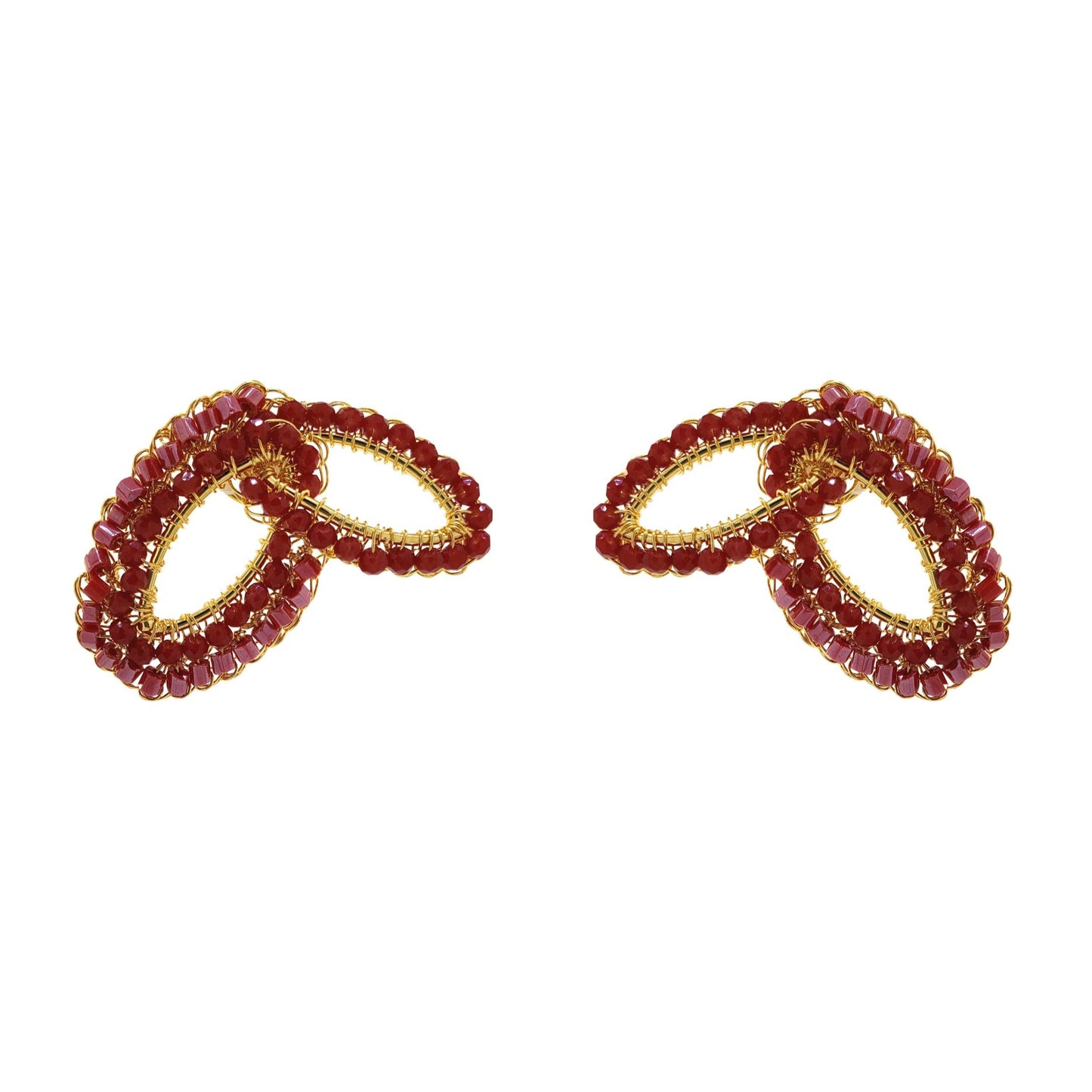 Brincos Crochê Frutos Duo Vermelho Mystic Florest