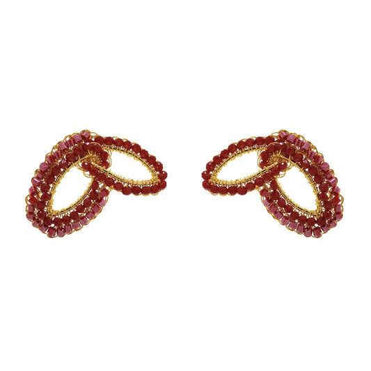 Brincos Crochê Frutos Duo Vermelho Mystic Florest