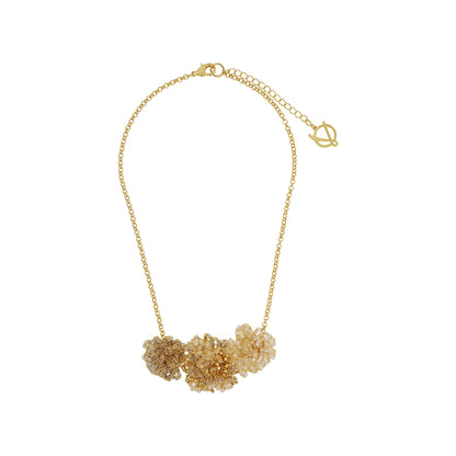 Colar de Crochê Flores Frufru Branco Mystic Forest