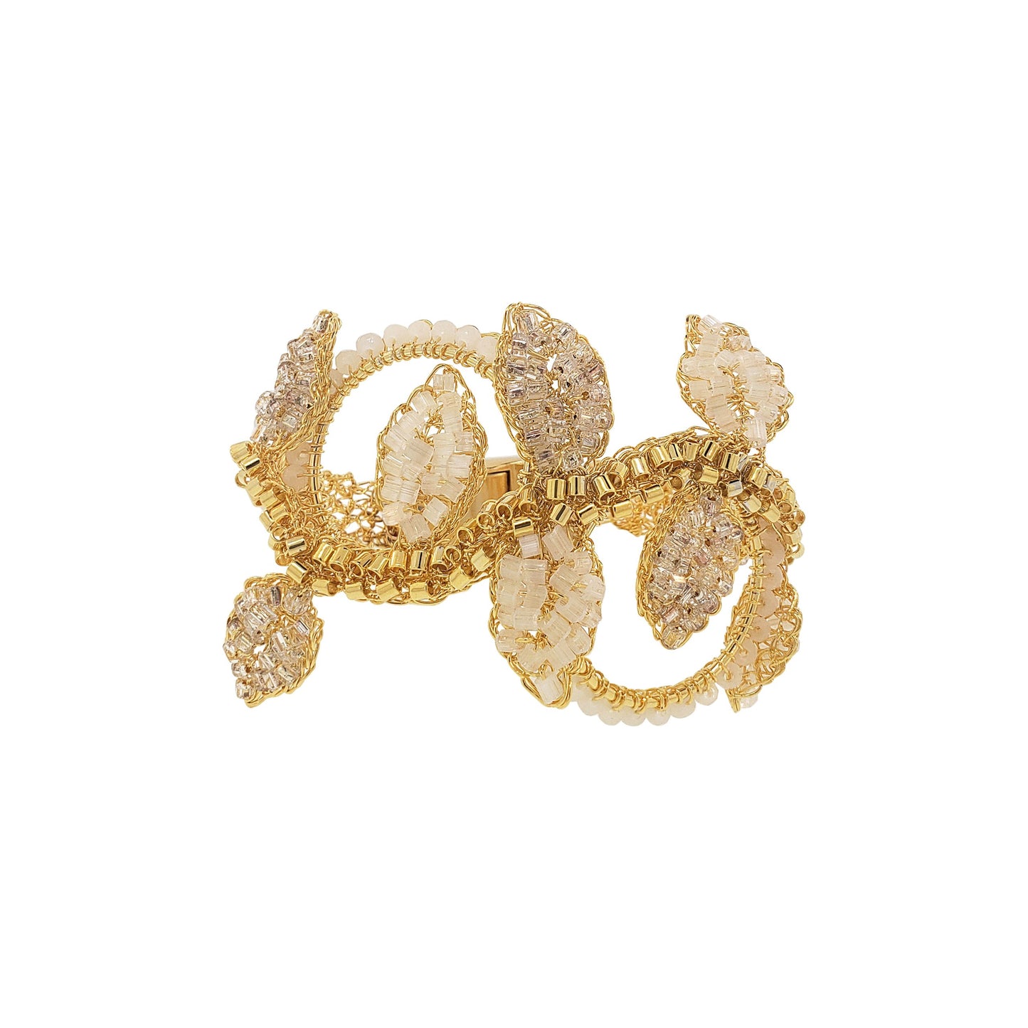 Bracelete de Crochê Zollernia Branco Mystic Forest
