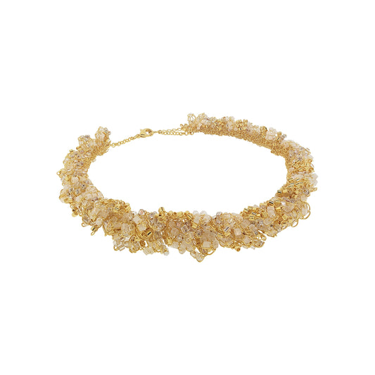 Colar de Crochê Fru-fru Branco Mystic Forest