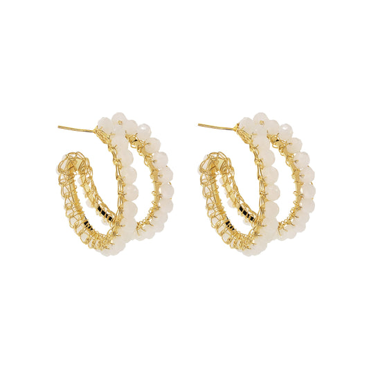 Brinco Argola Dupla Branco