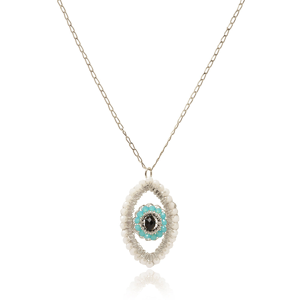 Colar de Crochê Evil Eye Palladium