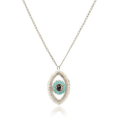 Colar de Crochê Evil Eye Palladium