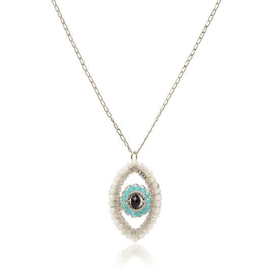 Colar de Crochê Evil Eye Palladium
