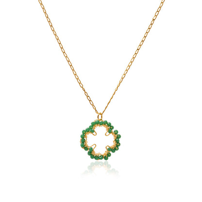 Colar de Crochê Lucky Clover Dourado