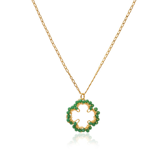 Colar de Crochê Lucky Clover Dourado