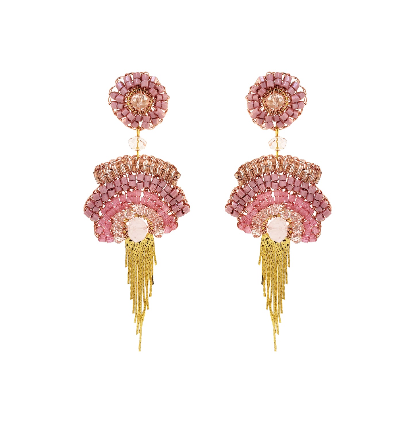 Brinco de Crochê Fergie Mini Rosa Essence