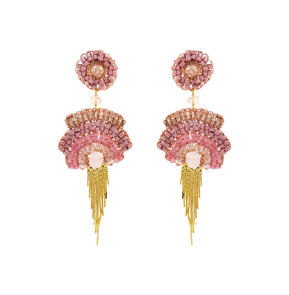 Brinco de Crochê Fergie Mini Rosa Essence
