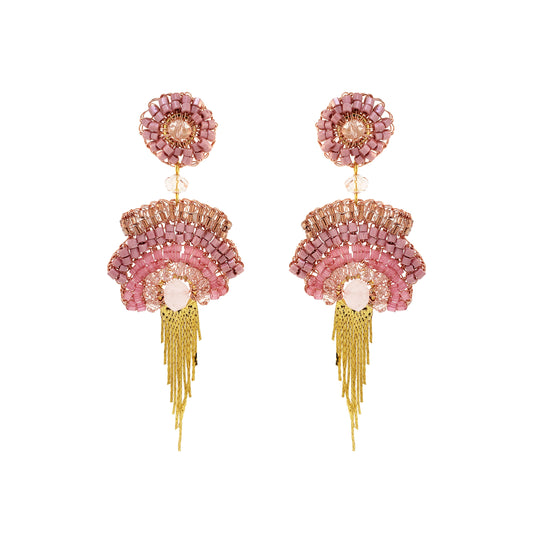 Brinco de Crochê Fergie Mini Rosa Essence