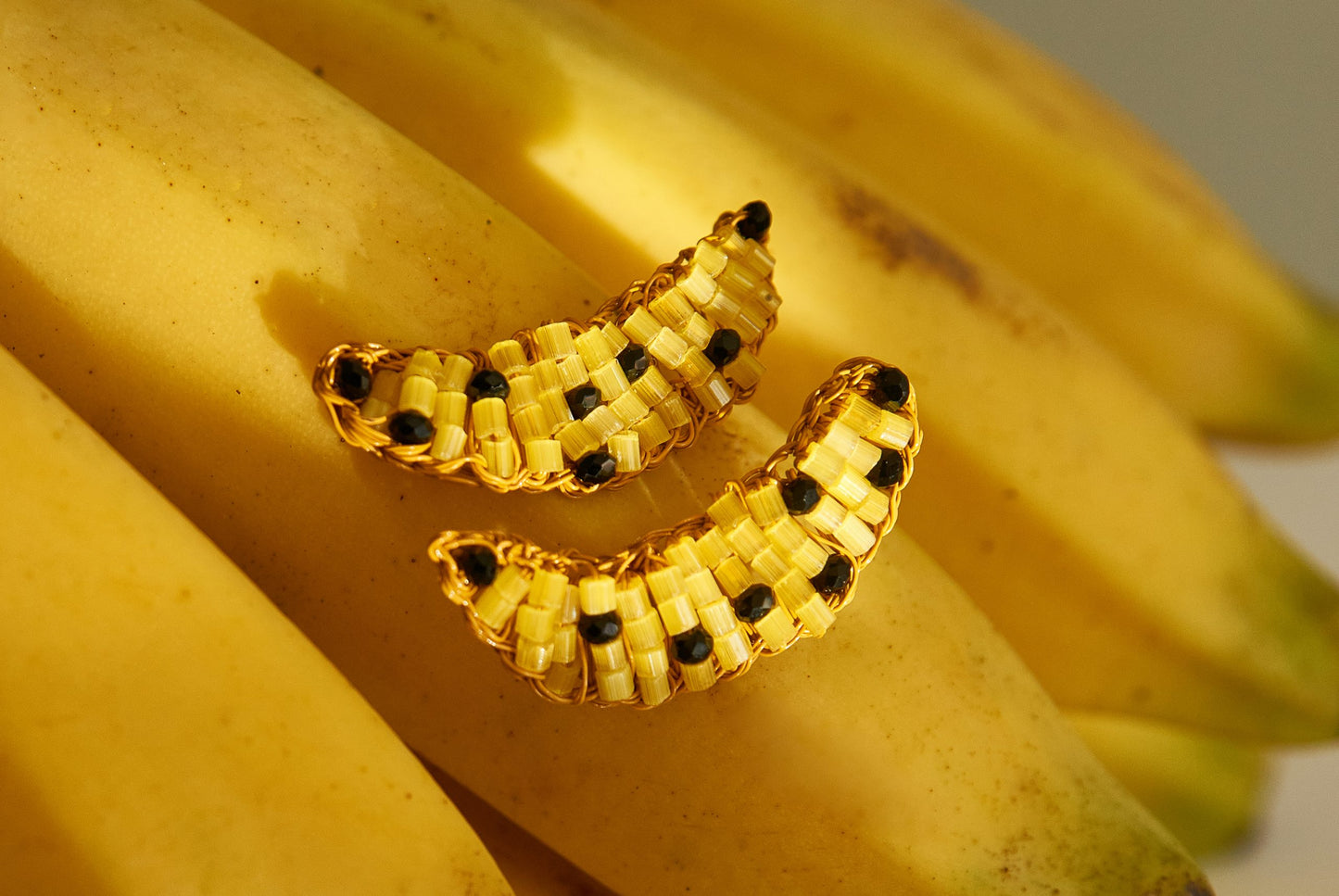 Brinco de Crochê Bananinha