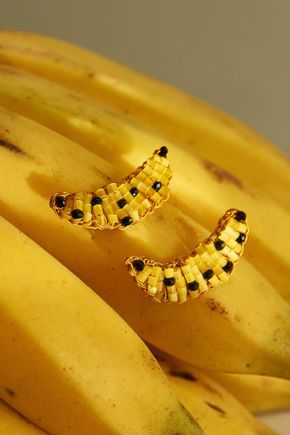 Brinco de Crochê Bananinha