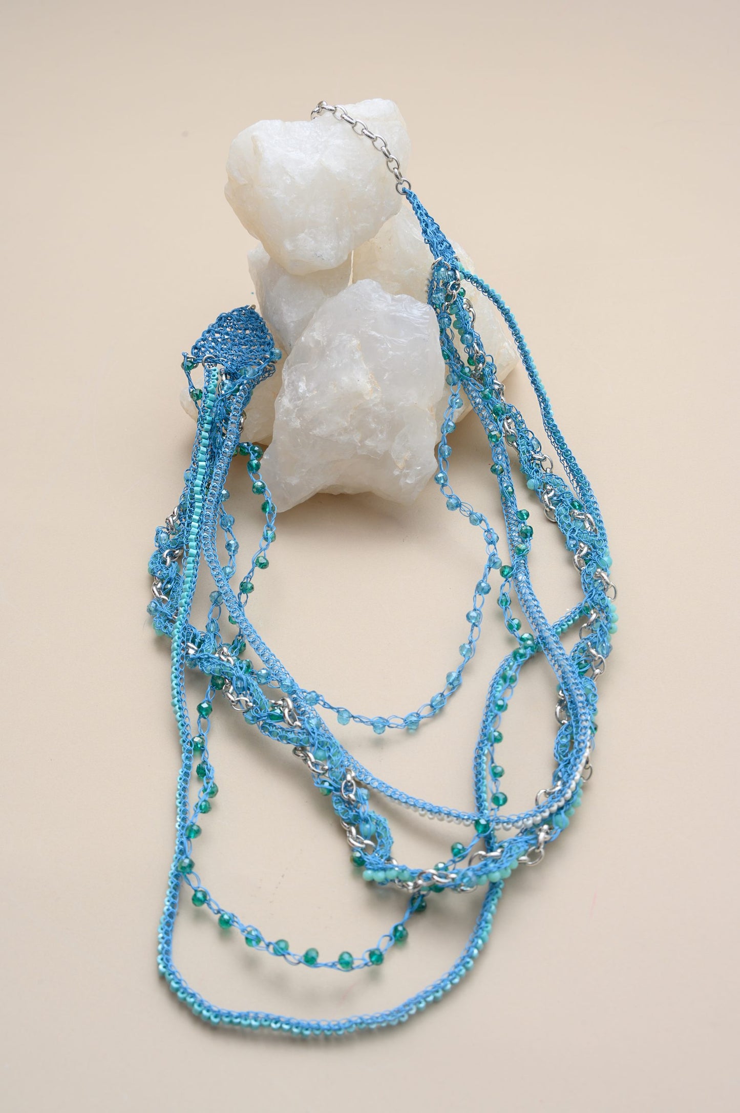 Colar de Crochê Waves Ocean Dreams Azul