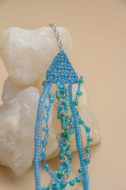 Colar de Crochê Waves Ocean Dreams Azul
