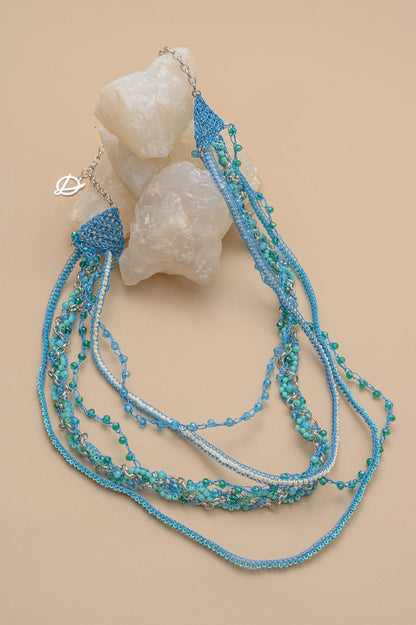 Colar de Crochê Waves Ocean Dreams Azul