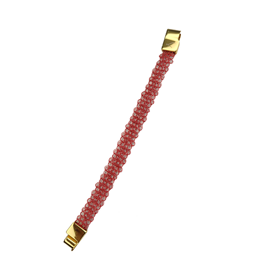 Bracelete de Crochê Cerise Narrow