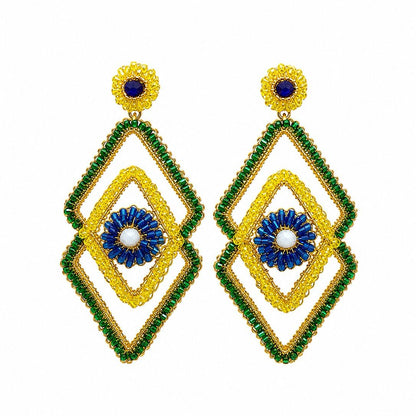 Brinco de Crochê Geometric Edição Copa