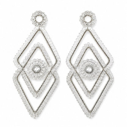 Brinco de Crochê Geometric Mix White