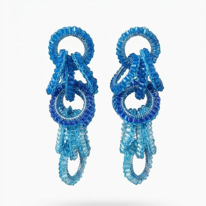 Brinco de Crochê Olympic Mix Blue