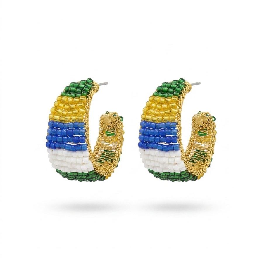Brinco de Crochê Nyx Hoops Edição Copa