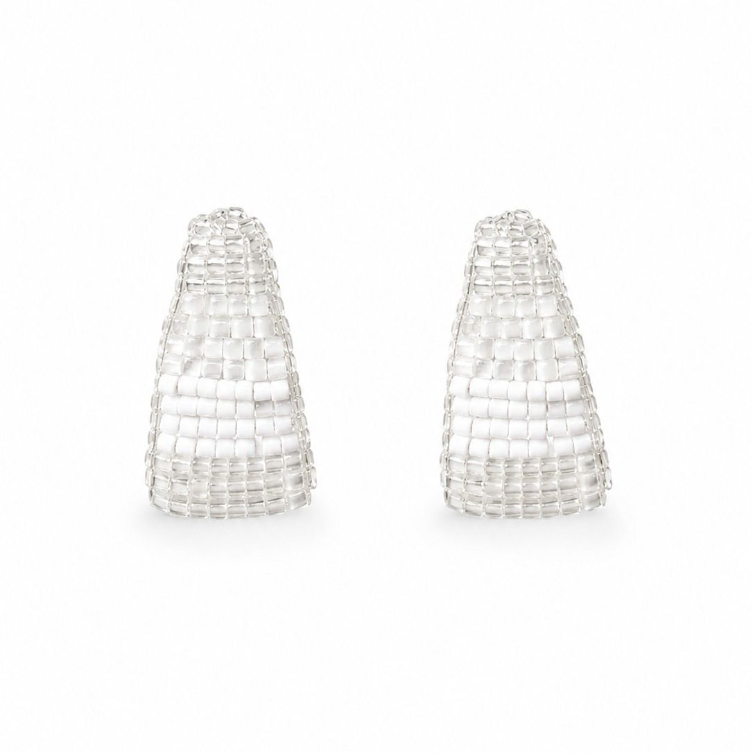 Brinco de Crochê Nyx Hoops Mix White