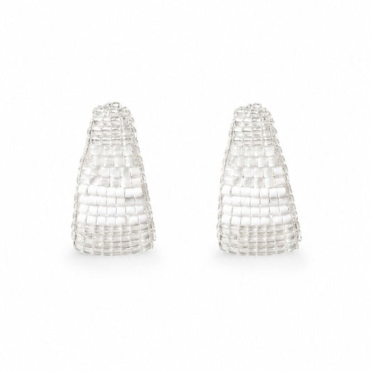 Brinco de Crochê Nyx Hoops Mix White