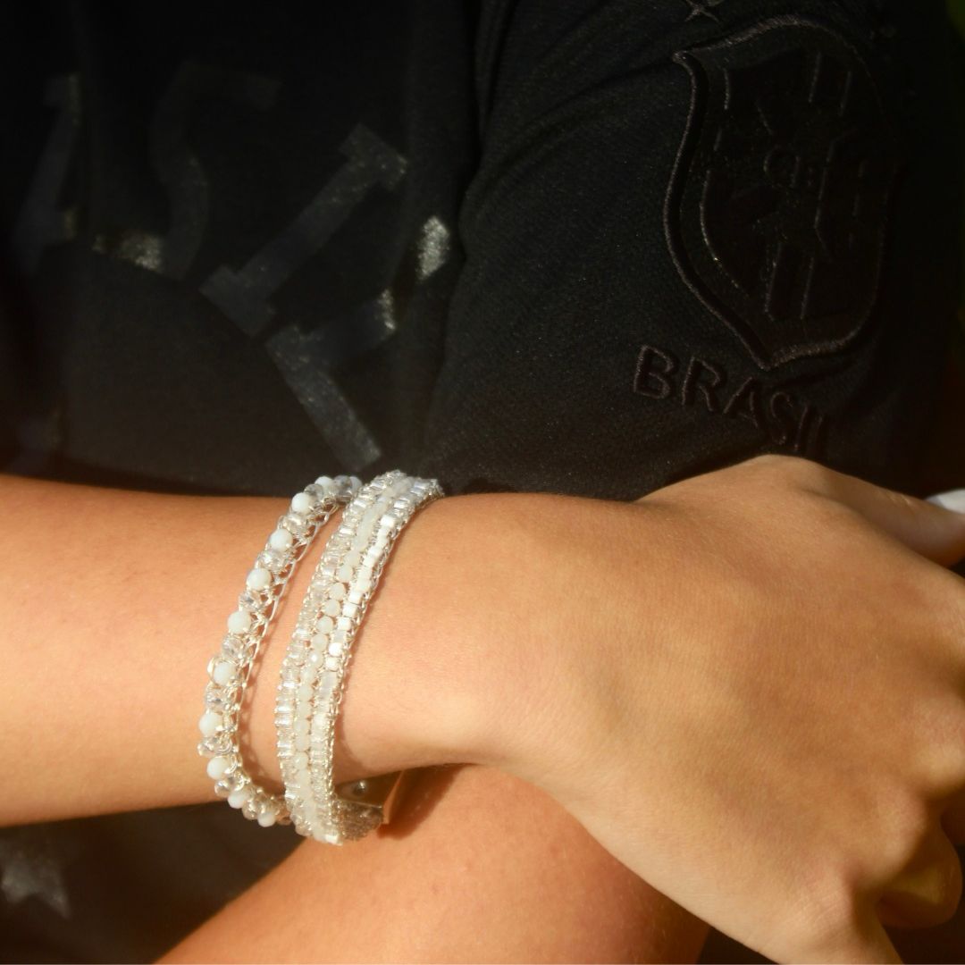 Bracelete de Crochê Ziggy Mix White